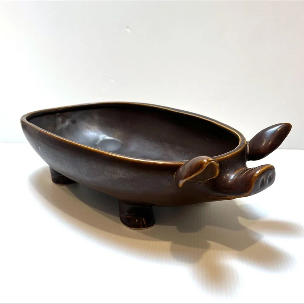 Vintage ceramic pig serving dish - Picture 2 of 8